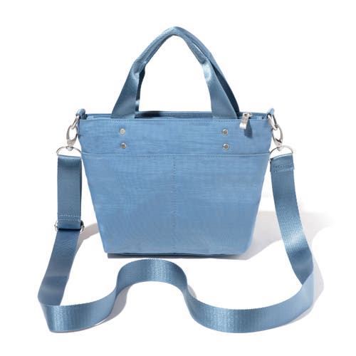 Shop Baggallini Mini Carryall Crossbody Tote Bag In Cornflower