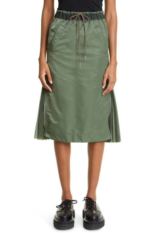 Sacai MA-1 Side Gusset Skirt in Khaki
