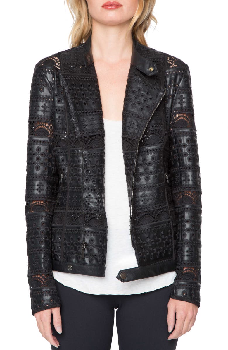 Willow & Clay Eyelet Faux Leather Jacket | Nordstrom