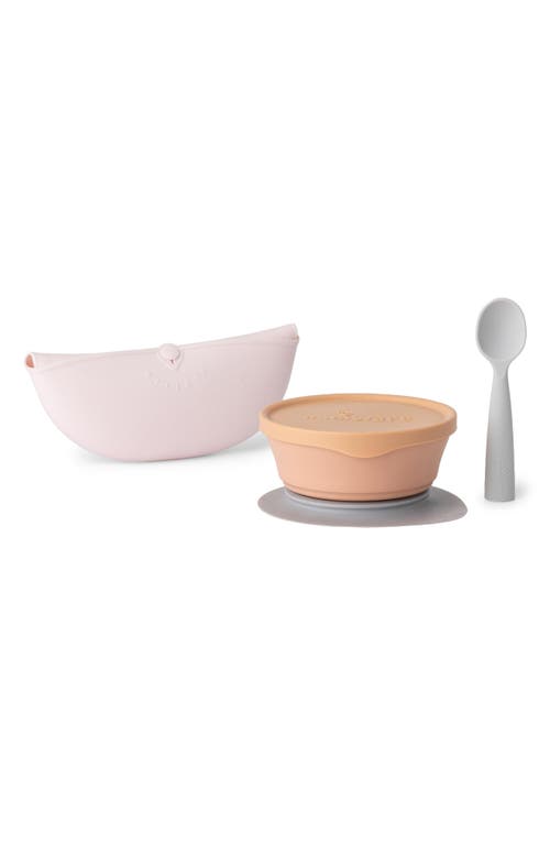 Miniware First Bites Deluxe Baby Feeding Set in Cotton Candy/Toffee/Grey at Nordstrom