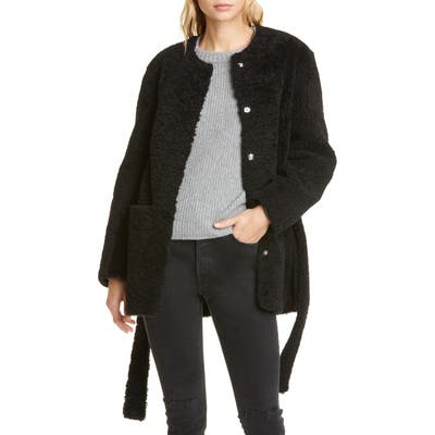 Jenni Kayne Jules Genuine Shearling Jacket, Black
