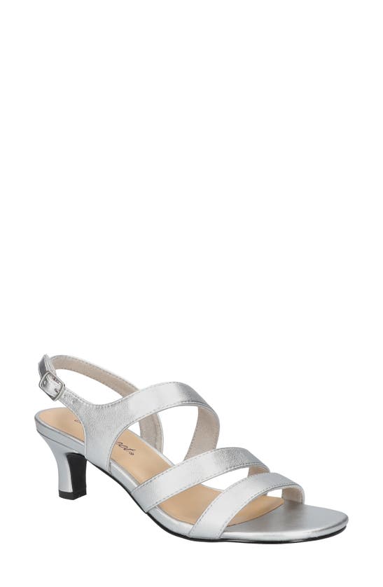 Easy Street Como Strappy Sandal In Silver