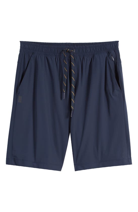 Rhone Pursuit Drawstring Shorts In Blue
