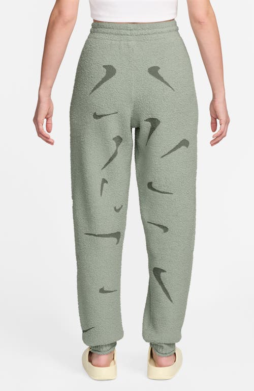 Nike Phoenix Bouclé High Waist Joggers In Jade Horizon