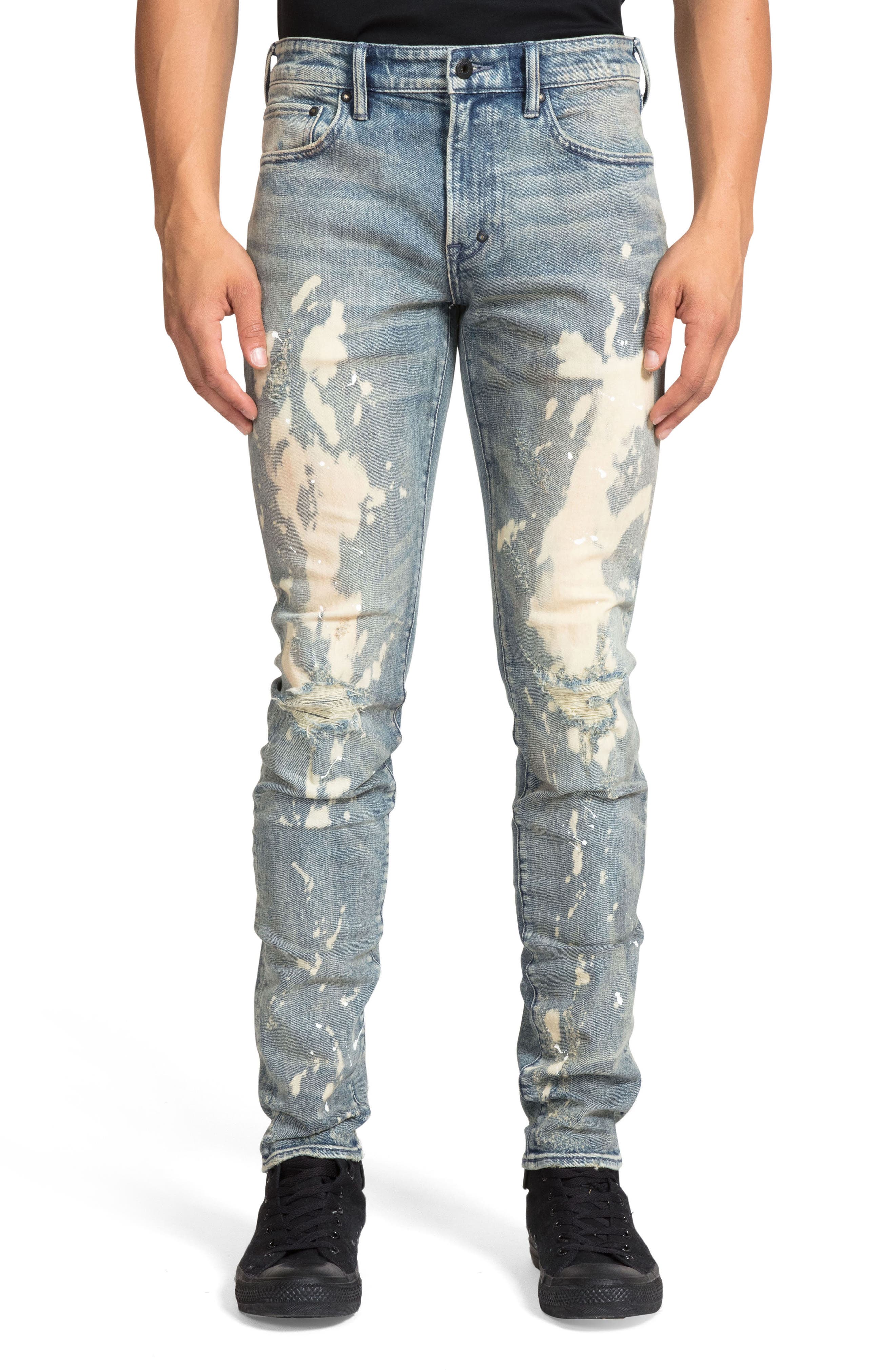 Windsor Fit Ripped \u0026 Bleached Jeans 
