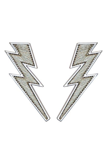 Mignonne Gavigan Lightning Bolt Earrings In Silver