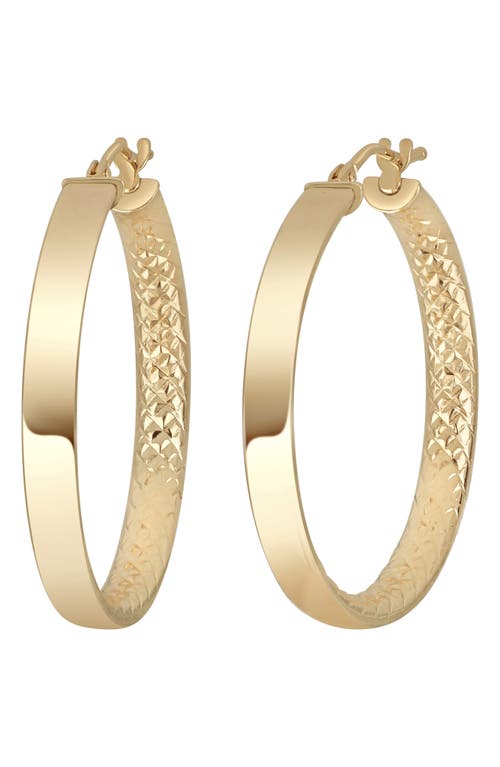 Bony Levy 14k Gold Faceted Inside Out Hoop Earrings In 14k Yellow Gold