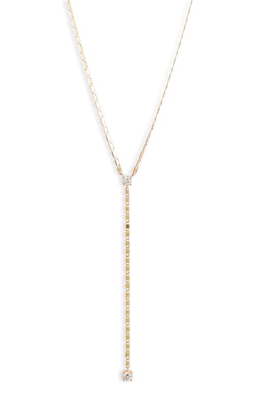 Lana Double Diamond Nude Link Y-Necklace in Yellow Gold at Nordstrom, Size 16
