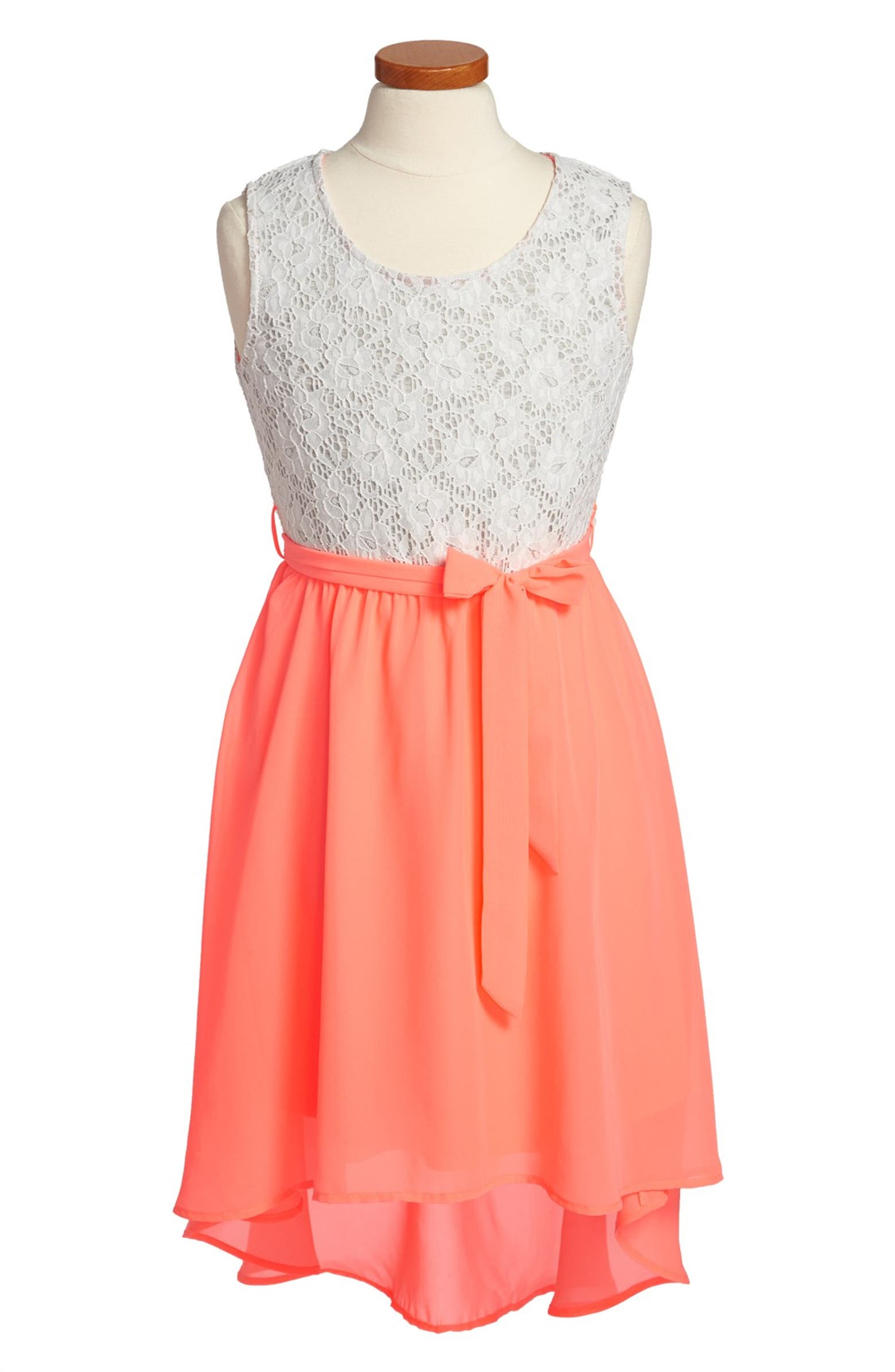W Girl Lace Bodice High/Low Dress (Big Girls) | Nordstrom
