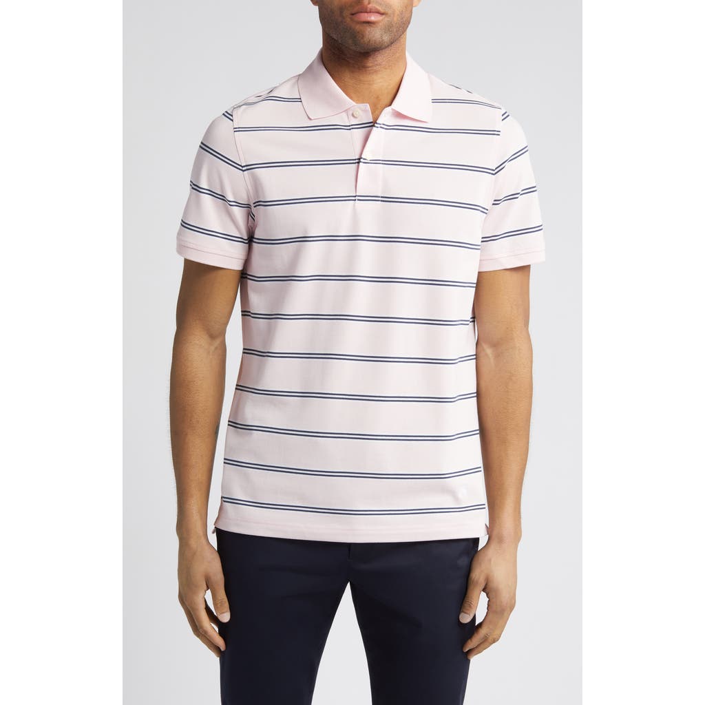 Brooks Brothers Stripe Cotton Polo In White