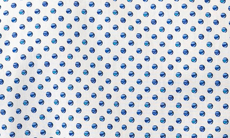 Maceoo Einstein Dot Print Contemporary Fit Button-up Shirt In White