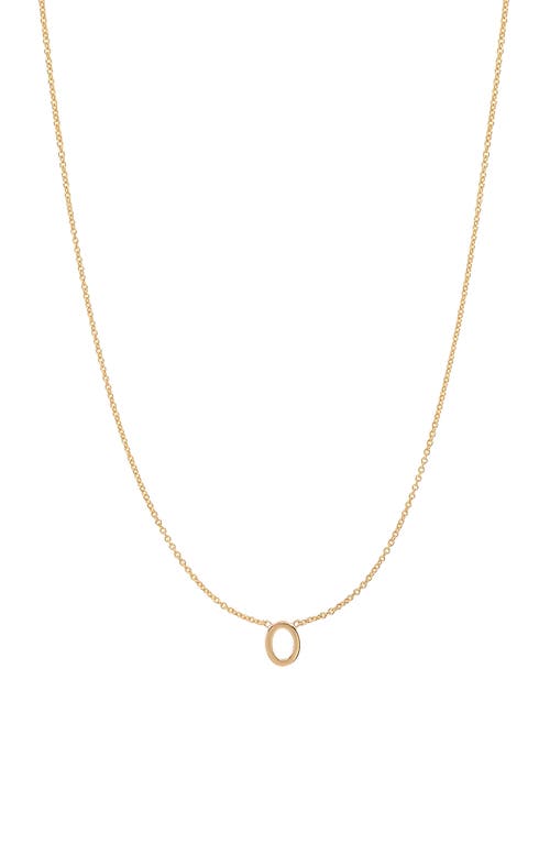 Initial Pendant Necklace in 14K Yellow Gold-O