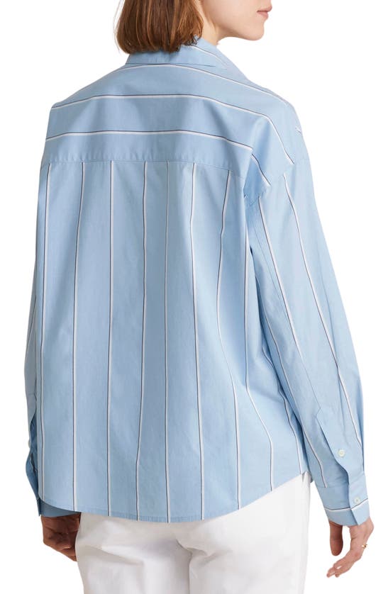 Shop Vineyard Vines Relaxed Shirt In Sunset Stripe-blue