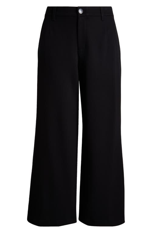 Wit & Wisdom 'ab'solution Skyrise Flat Front Wide Leg Pants In Black