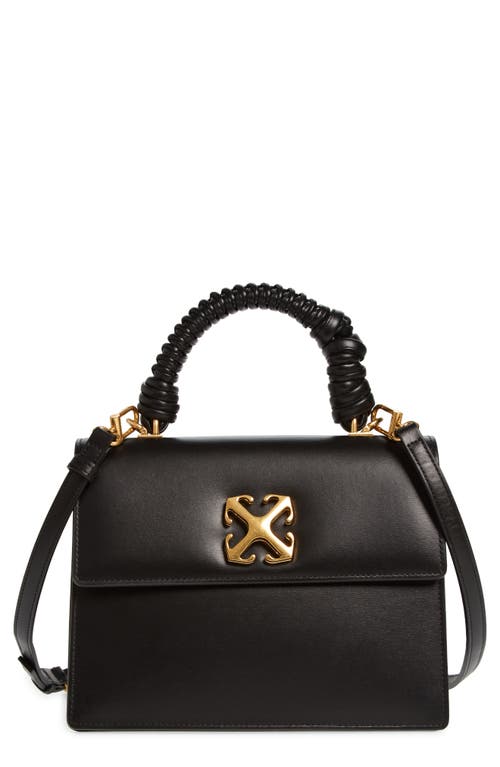 Off-White Jitney 2.8 Leather Wrapped Top Handle Bag in Black at Nordstrom