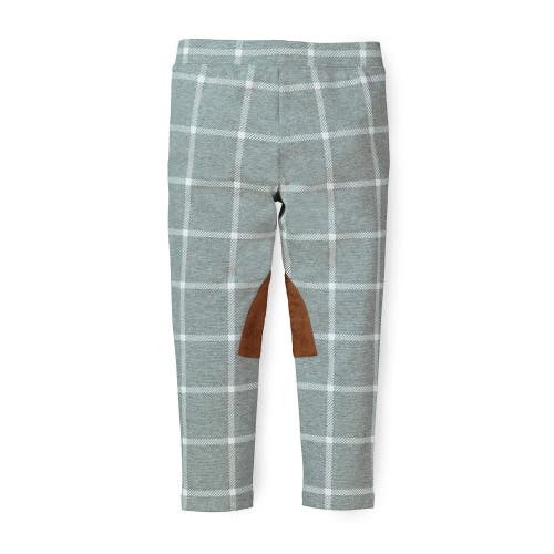 Shop Hope & Henry Baby Girls' Ponte Riding Pant, Infant In Gray And White Plaid