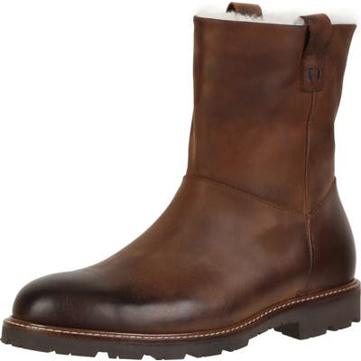 Ross & Snow Kenneth Boot With Genuine Shearling, Brown