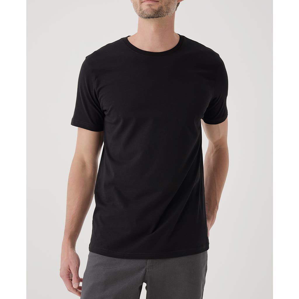 Pact Organic Cotton Softspun Pocket Crew Tee In Black