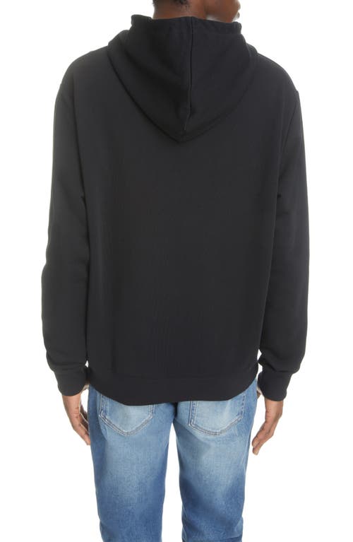 Shop Balmain Logo Graphic Hoodie In Eab - Black/white