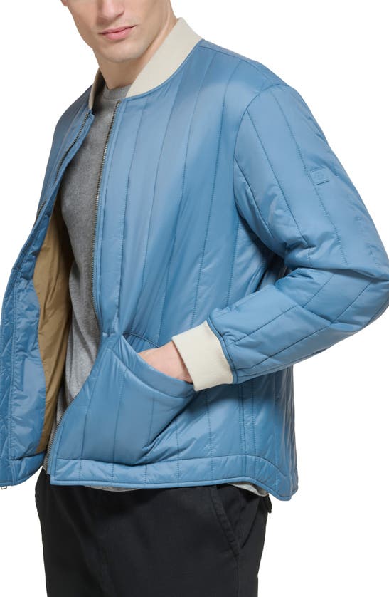 Shop Dockers ® Nylon Quilted Bomber Jacket In Blue