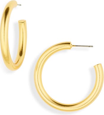 Madewell Chunky Medium Hoop Earrings | Nordstrom