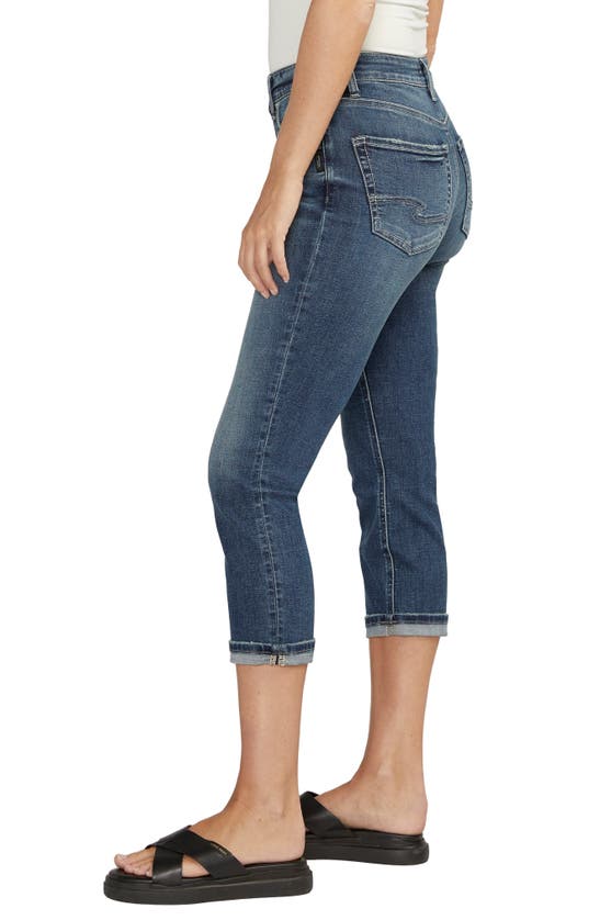 Shop Silver Jeans Co. Avery Crop Jeans In Indigo