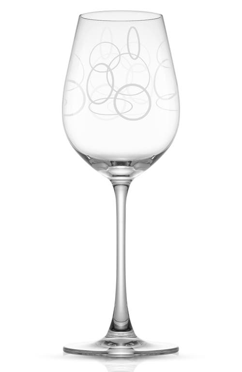 Joyjolt Geo Set Of 4 Red Wine Glasses In Clear
