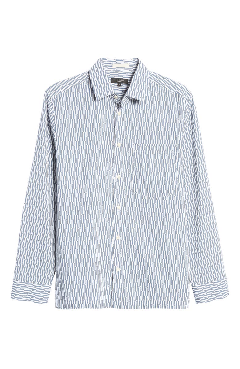 Ted Baker London Ruskin Long Sleeve Button-Up Cotton Shirt | Nordstrom