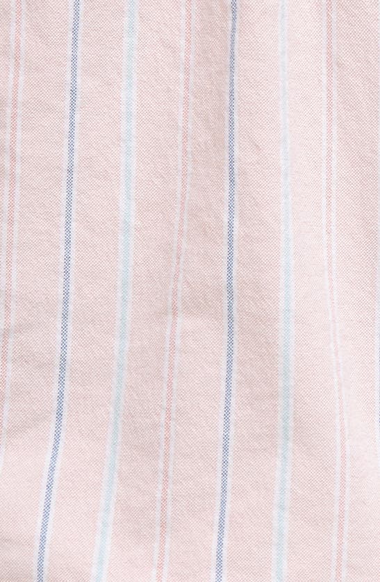 Shop Vineyard Vines Kids' Stripe Drawstring Stretch Oxford Shorts In Pink Blossom Stripe