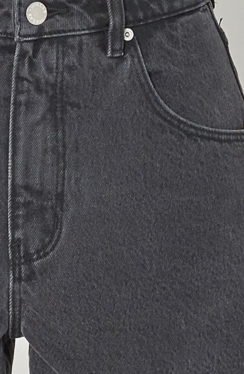 Rolla's Mirage High Waist Cutoff Denim Shorts In Stoned Black