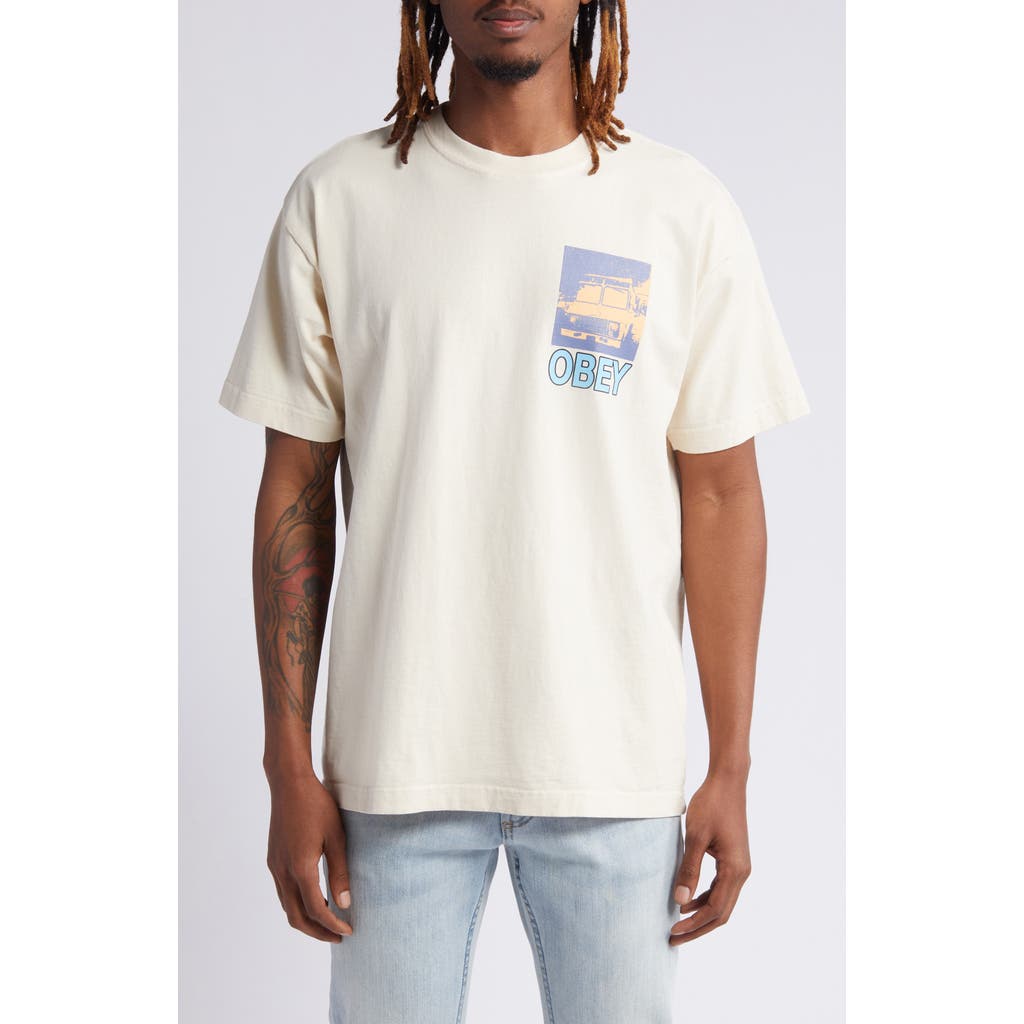 Obey Endless Summer Cotton Graphic T-shirt In Sago