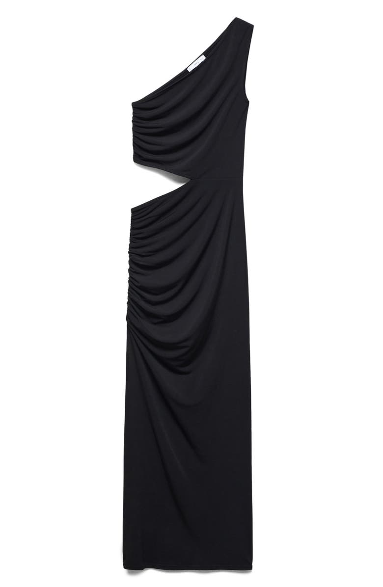 MANGO Asymmetric Cutout One-Shoulder Jersey Gown | Nordstrom