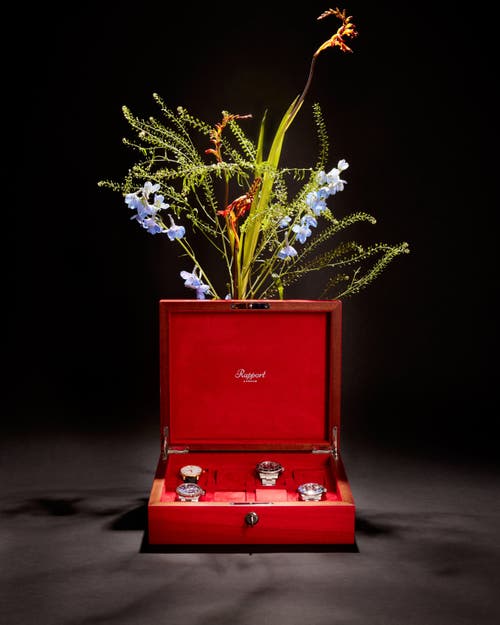 Rapport London Heritage Eight Watch Box In Red