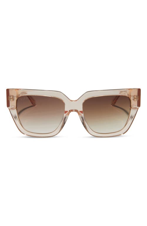 Remi II 53mm Polarized Square Sunglasses in Vintage Rose Crystal/Brn Grad