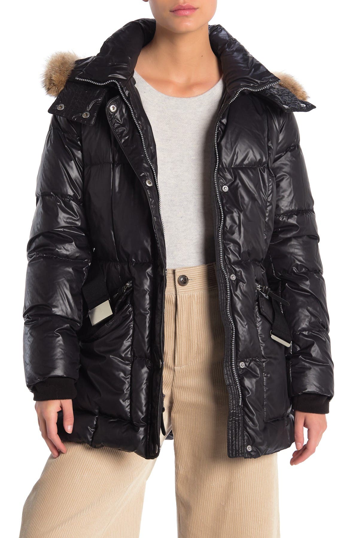 andrew marc coyote fur hooded parka
