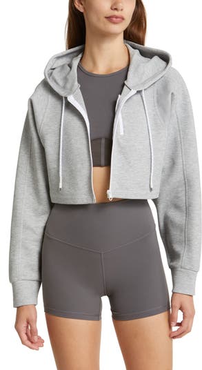 Lululemon Athletica Solid Gray Zip Up Hoodie Size 8 - 47% off