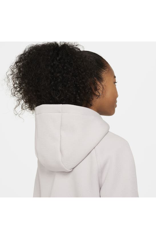 Shop Nike Kids' Tech Fleece Full Zip Hoodie In Platinum Violet/ Black/ Black