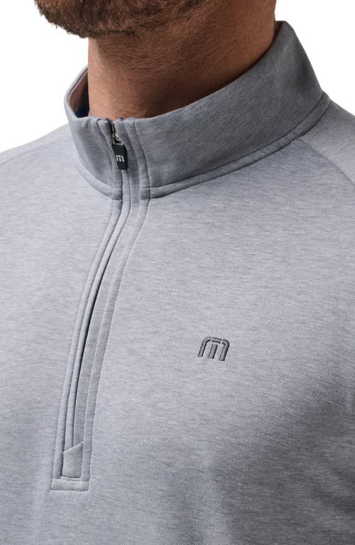 Shop Travismathew Upgraded Half Zip Pullover In Heather Grey