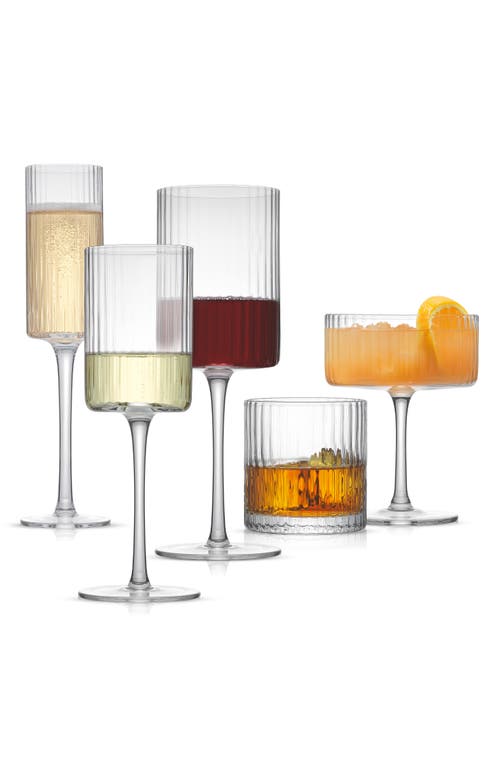 JOYJOLT JOYJOLT 20-PIECE ELLE FLUTED GLASS SET