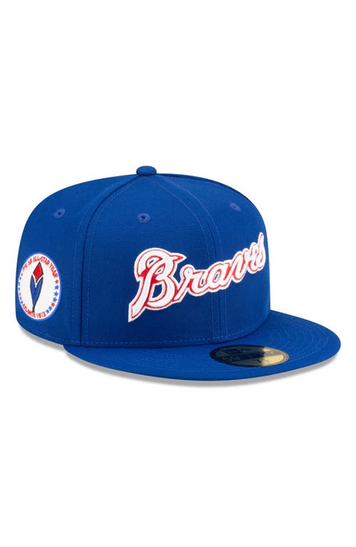 Shop New Era X Diet Starts Monday X Diet Starts Monday Atlanta Braves Twill 59fifty Fitted Baseball Cap In Blue