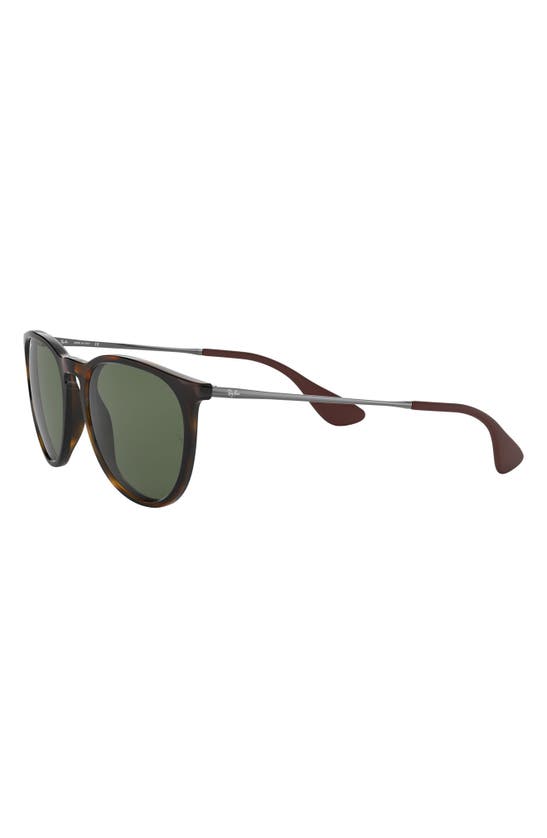 Ray Ban Erika 54mm Sunglasses In Lite Havana/ Green Solid