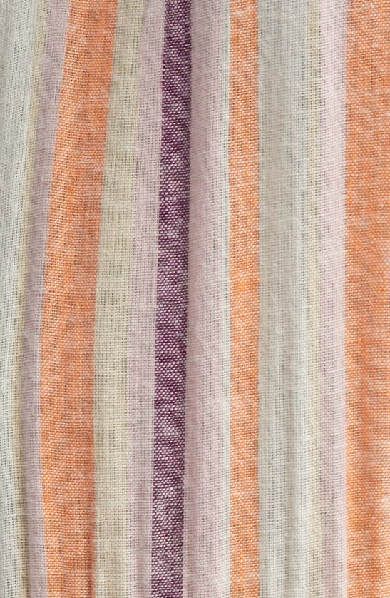 Shop Rails Loulou Stripe Sleeveless Linen Blend Maxi Dress In Papaya Stripe