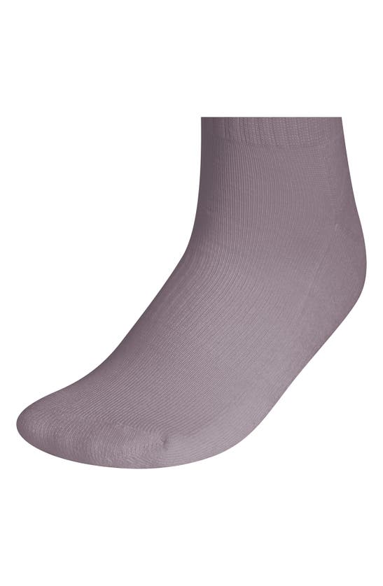 Shop Adidas Originals 6-pack Athletic Cushion Crew Socks In Purple/ Onix Grey/ White