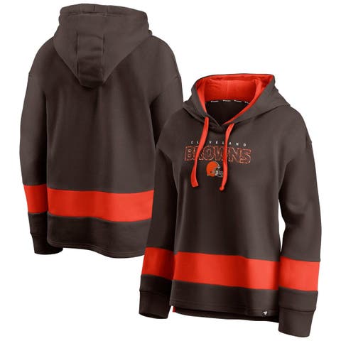 Women's Cleveland Browns Nike Brown High Hip Fleece Pullover Sweatshirt