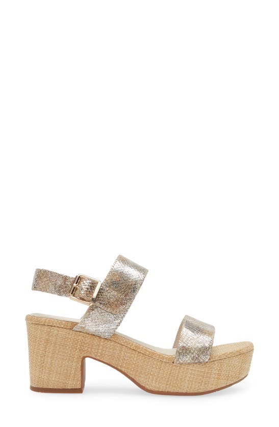 Chocolat Blu Grettel Platform Sandal In Tan Embossed Snake