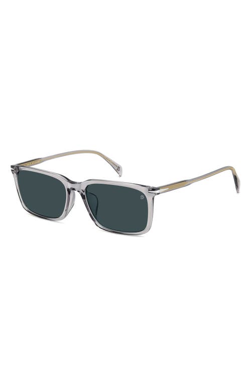 David Beckham Eyewear 58mm Rectangular Sunglasses In Grey/blue