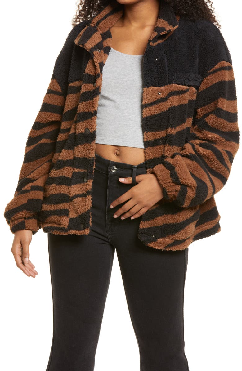 THREAD AND SUPPLY Thread & Supply Wubby Jacket, Main, color, BROWN ANIMAL