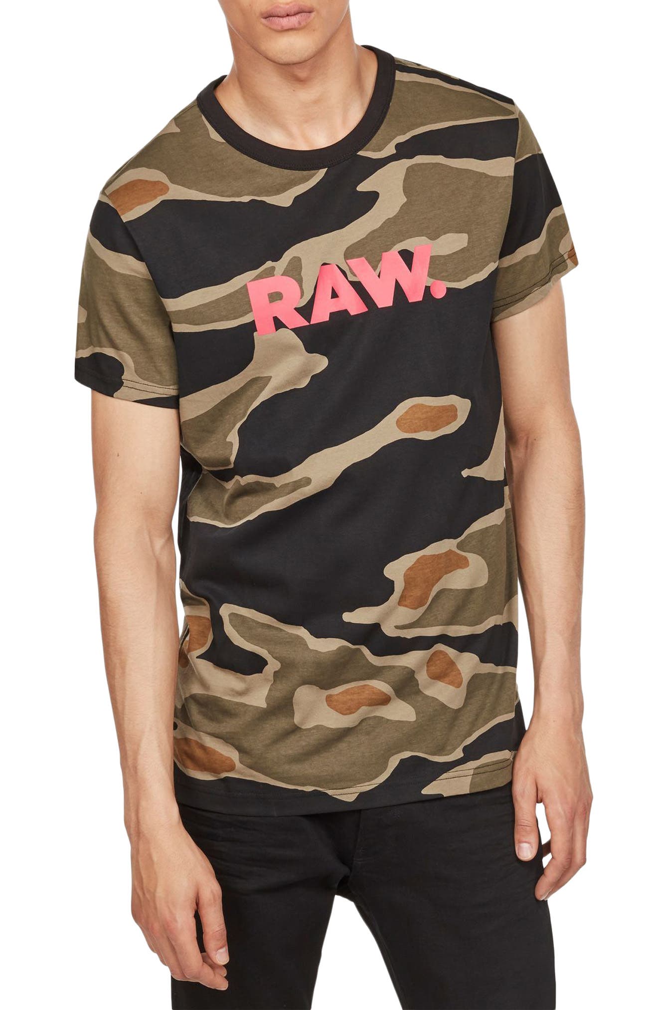 camo raw shirt