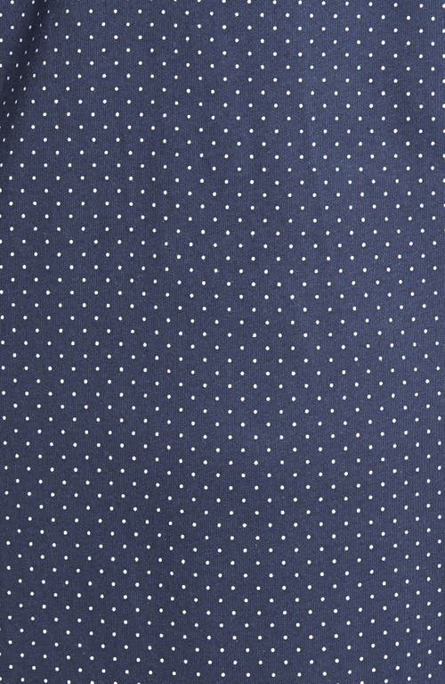 Shop Lauren Ralph Lauren Knit Jersey Sleep Shirt In Madeleine Navy/white Dot