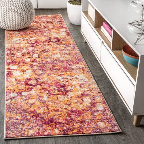 Jonathan Y Contemporary Pop Modern Abstract Area Rug In Pink/orange